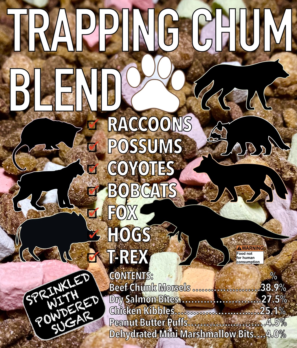 Trapping Chum Blend label
